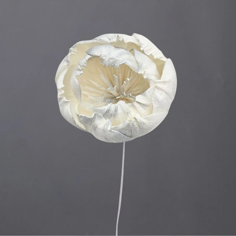 L-3296-904 索拉牡丹花插(噴漆) 極光銀