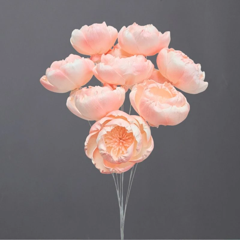 L-3296-194 索拉牡丹花插(噴漆) 月櫻粉珠光