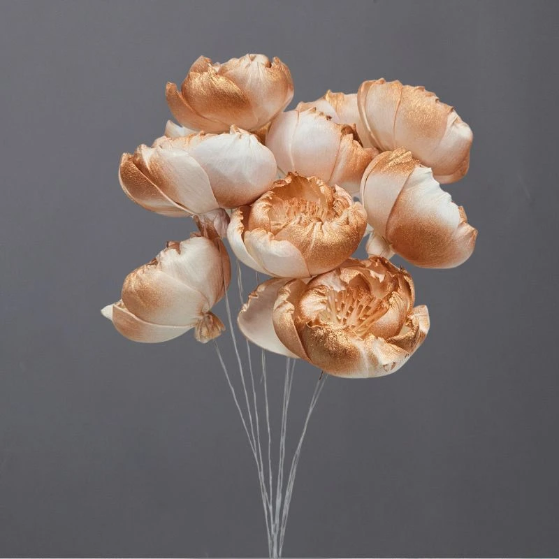 L-3296-852 索拉牡丹花插(噴漆) 暮光銅珠光