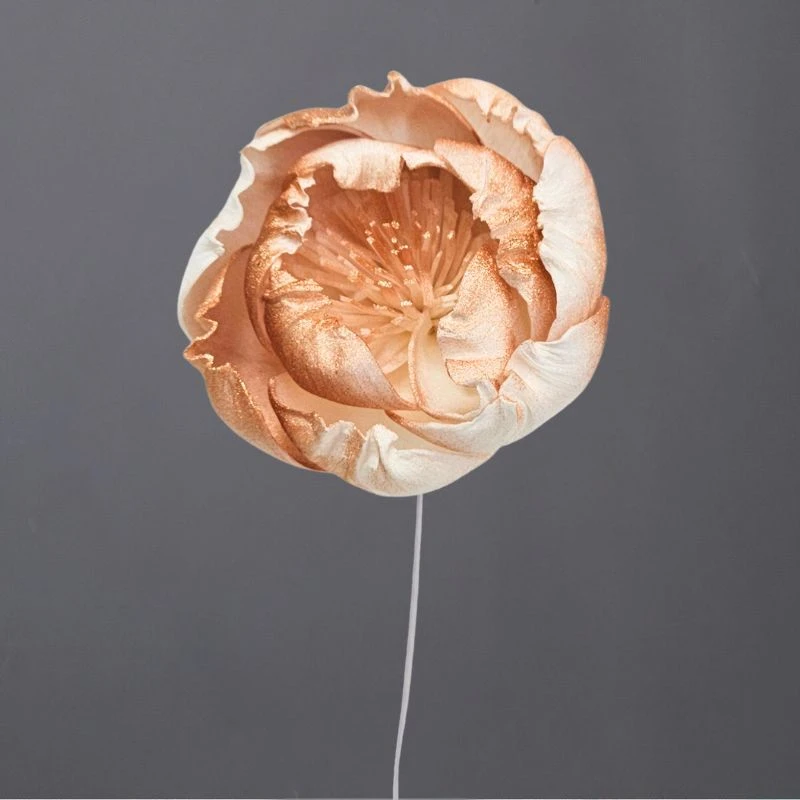 L-3296-852 索拉牡丹花插(噴漆) 暮光銅珠光