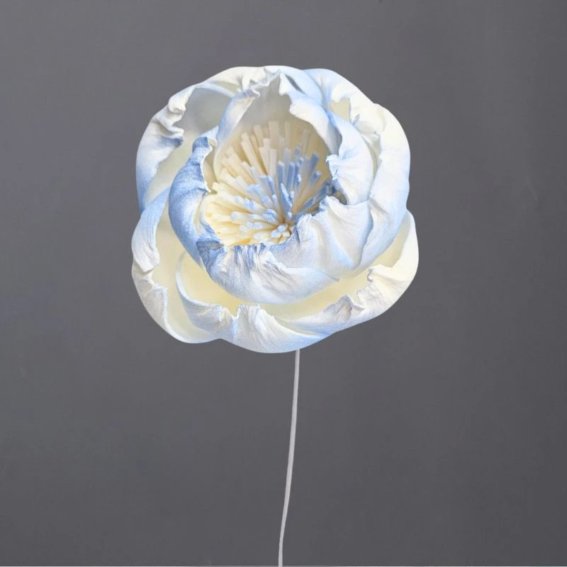 L-3296-691 索拉牡丹花插(噴漆) 月光藍珠光