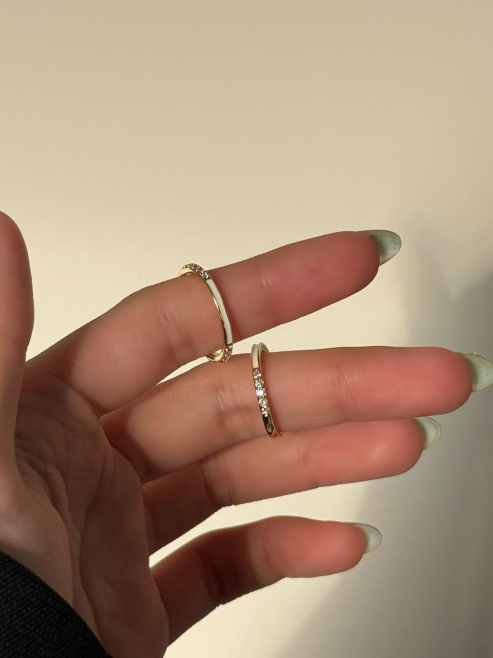 細緻款金色 bling小碎鑽拼接戒指