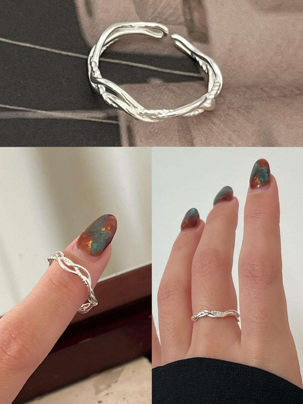 925純銀 多層次纏繞戒指