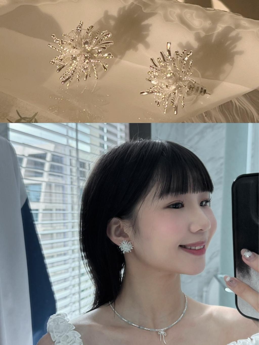 蒲公英耳環