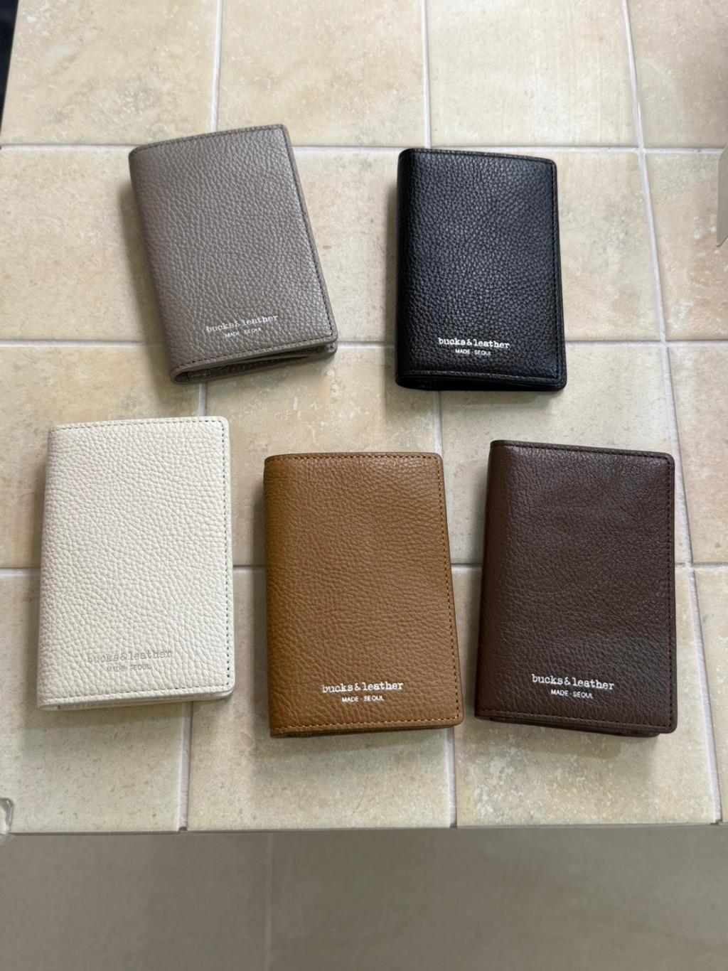 bucks&leather 薄款牛皮對折卡夾