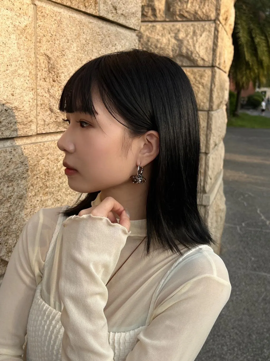 日系流蘇咖啡串珠耳環