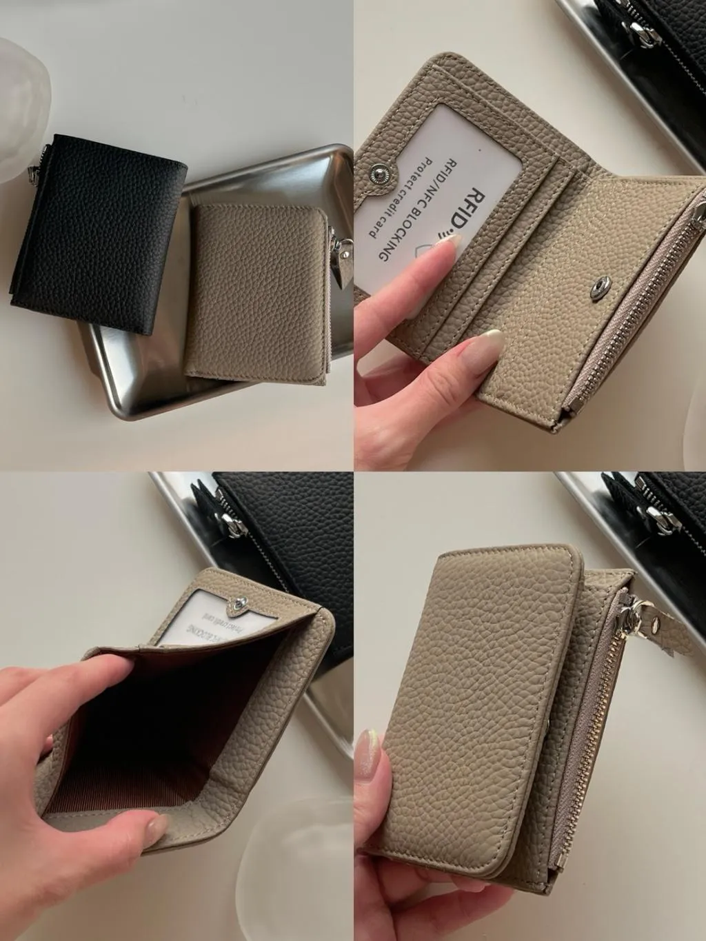 頭層牛皮 對折短夾 RFID/NFC BLOCKING 防盜刷錢包