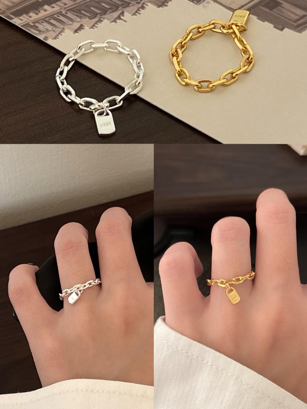 925純銀 鏈條戒指