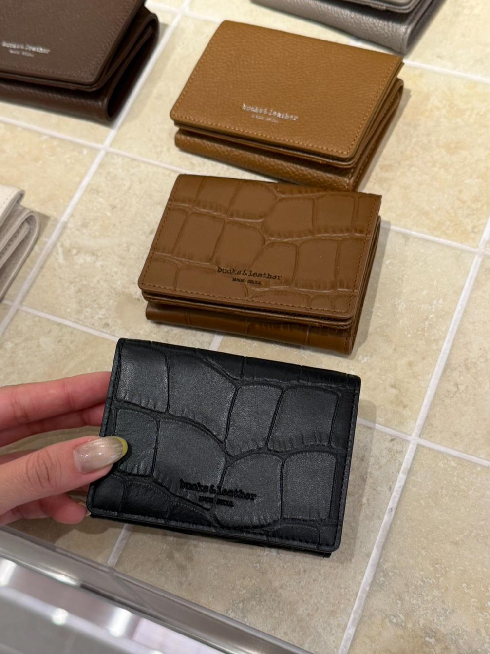 bucks&leather 牛皮三折短夾