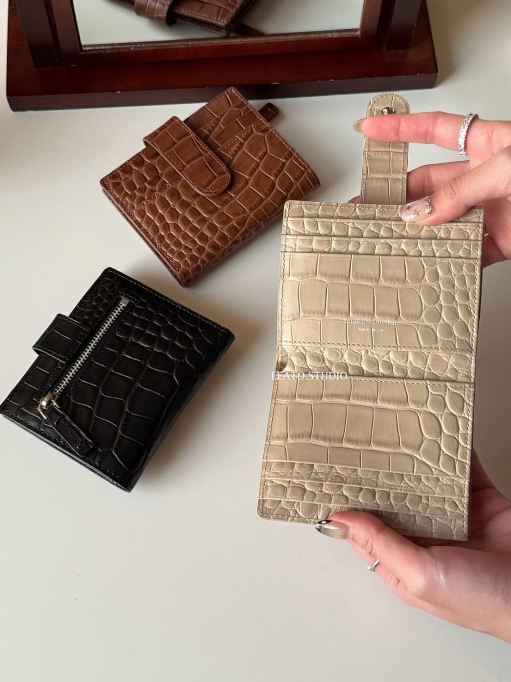 bucks&leather 牛皮對折短夾