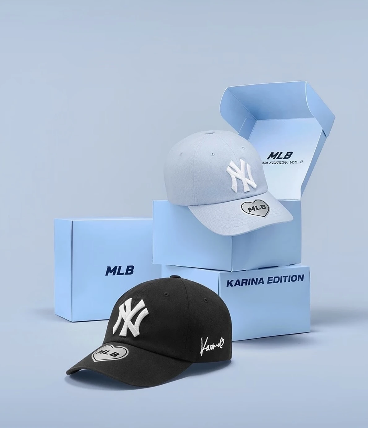 Aespa Karina X MLB刺繡簽名款限定聯名款棒球帽（含小卡）/3ACPKRN6N