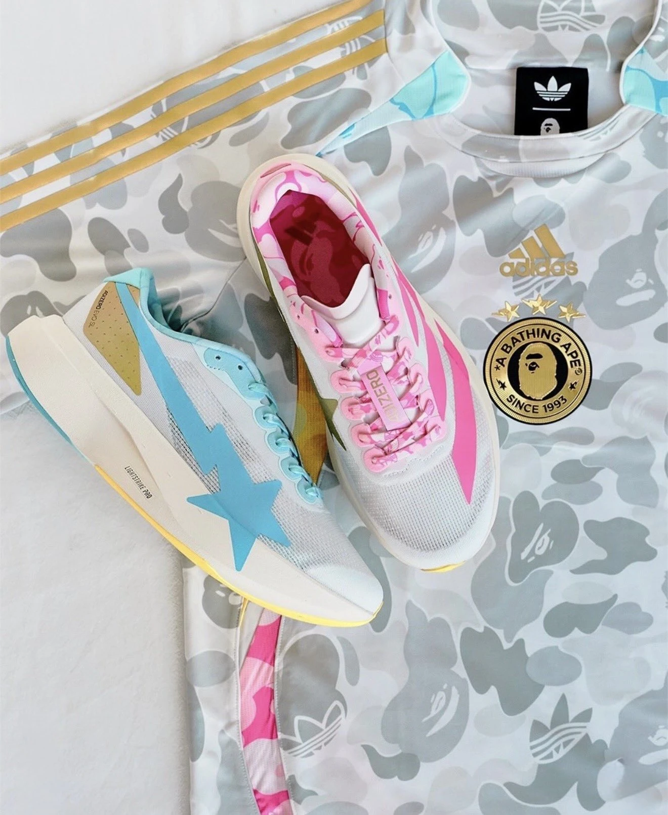 BAPE x Adidas Adizero Evo SL鴛鴦鞋/KJ5751