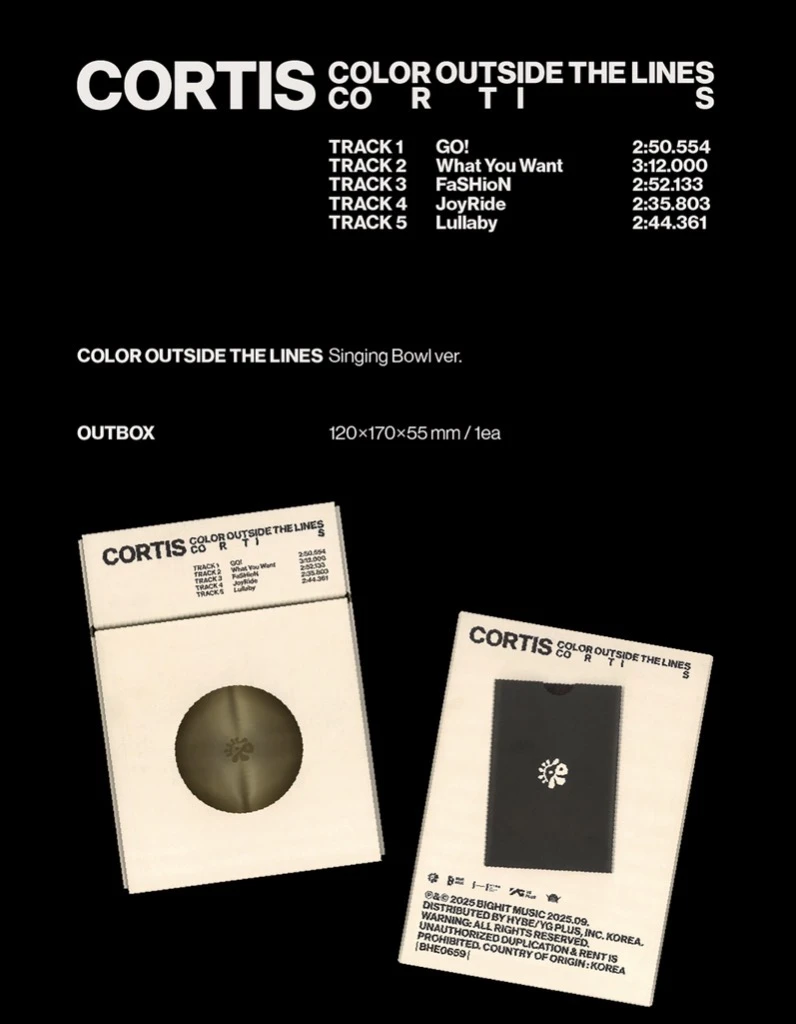 CORTIS COLOR OUTSIDE THE LINES  單曲一輯 出道專CD  Singing Bowl ver.專輯/BHE0659