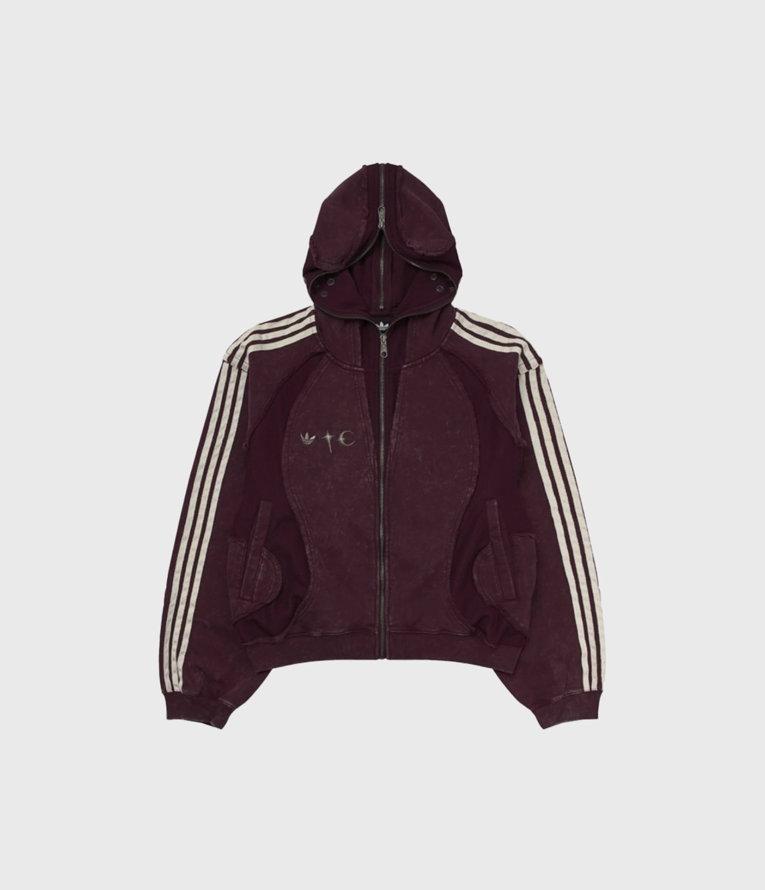 Adidas Originals × Thug Club 聯名酒紅連帽外套/KC2210