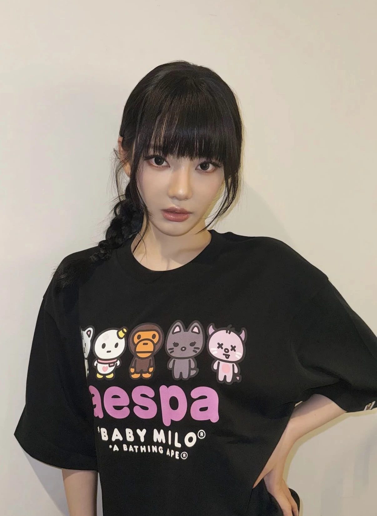 BAPE x aespa 聯名FW26短袖上衣/2M73-110-909