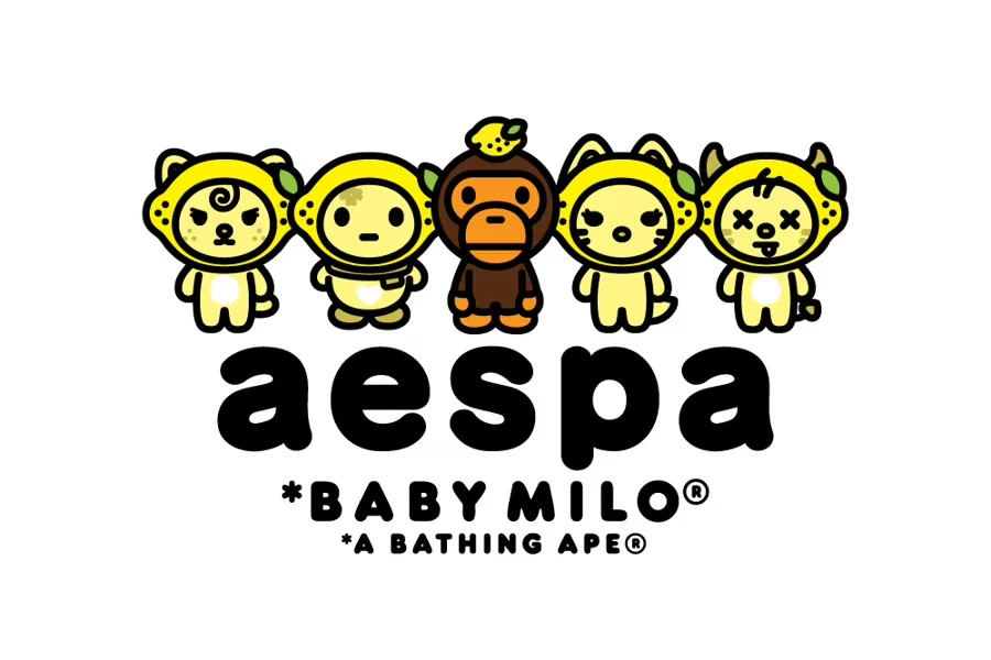 BAPE x aespa 聯名FW限量baby milo短板上衣