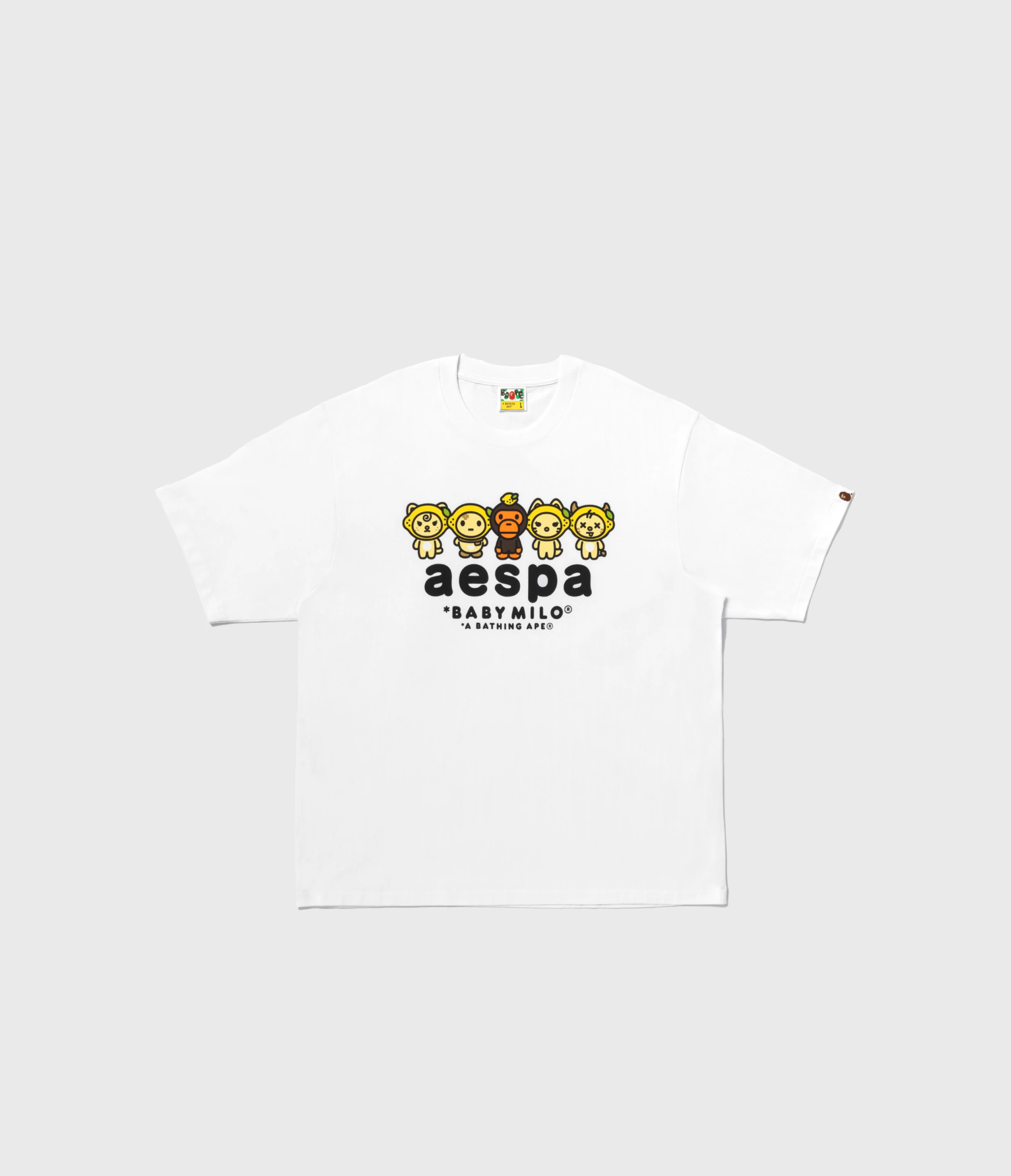 BAPE x aespa 聯名FW限量baby milo短板上衣
