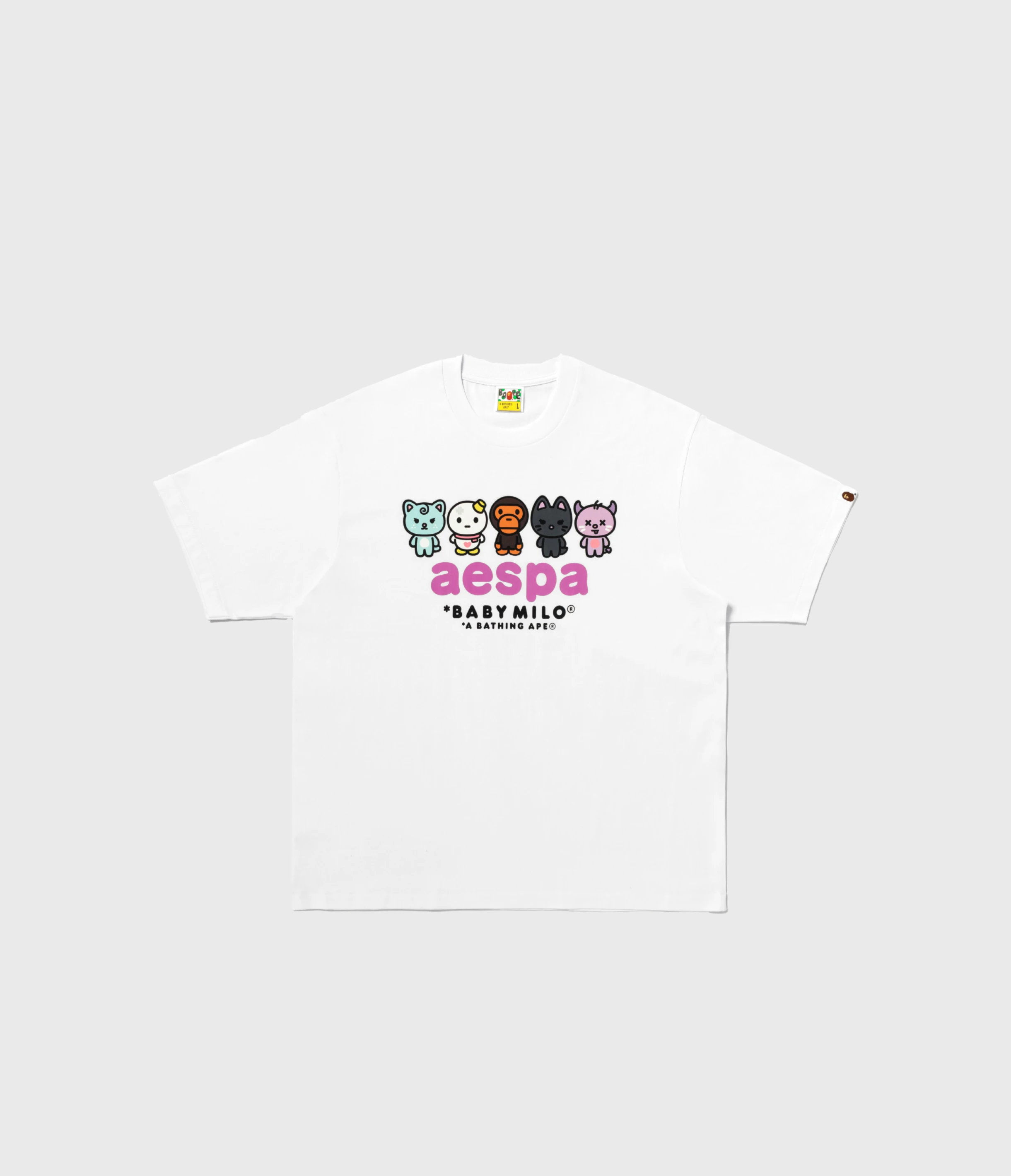 BAPE x aespa 聯名FW26短袖上衣/2M73-110-909