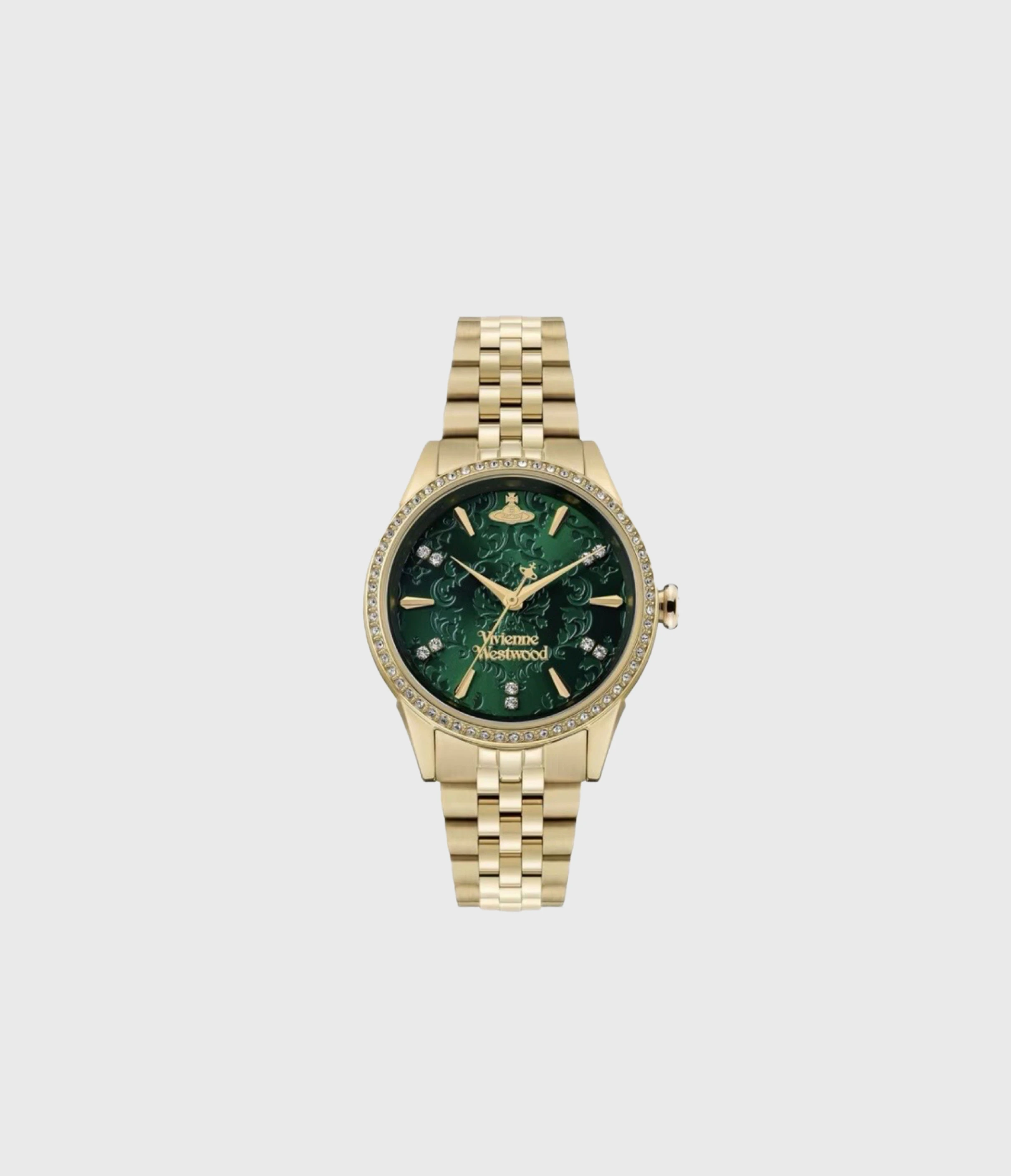 Vivienne Westood 西太后  手錶 32mm 腕錶 石英機芯 精鋼錶帶 綠色錶盤 女錶 /DWVV327GRGD