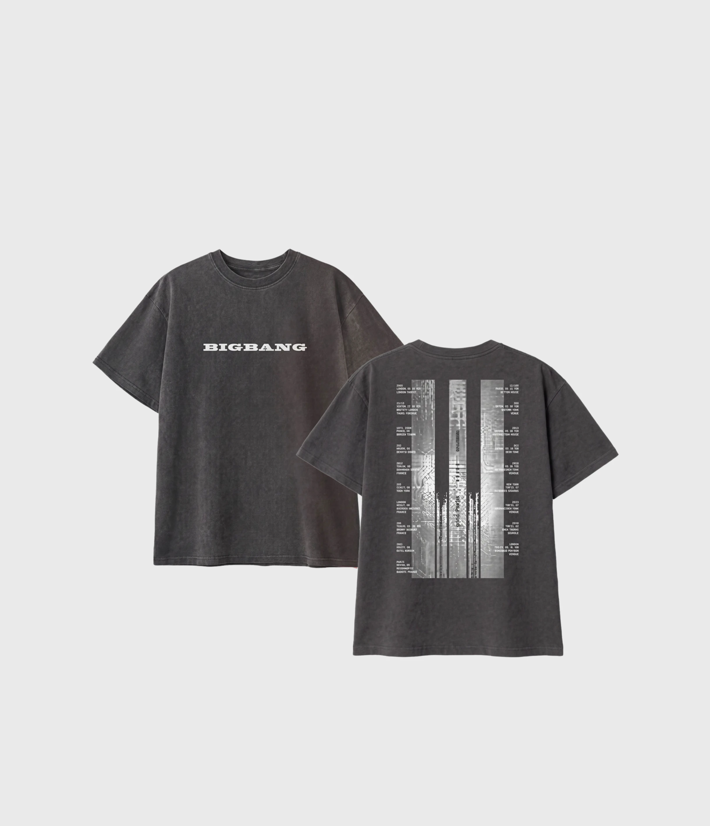 BIGBANG 20週年周邊/Bigbang 2026-2027 World Tour XX : Cosmos T-Shirt Charcoal