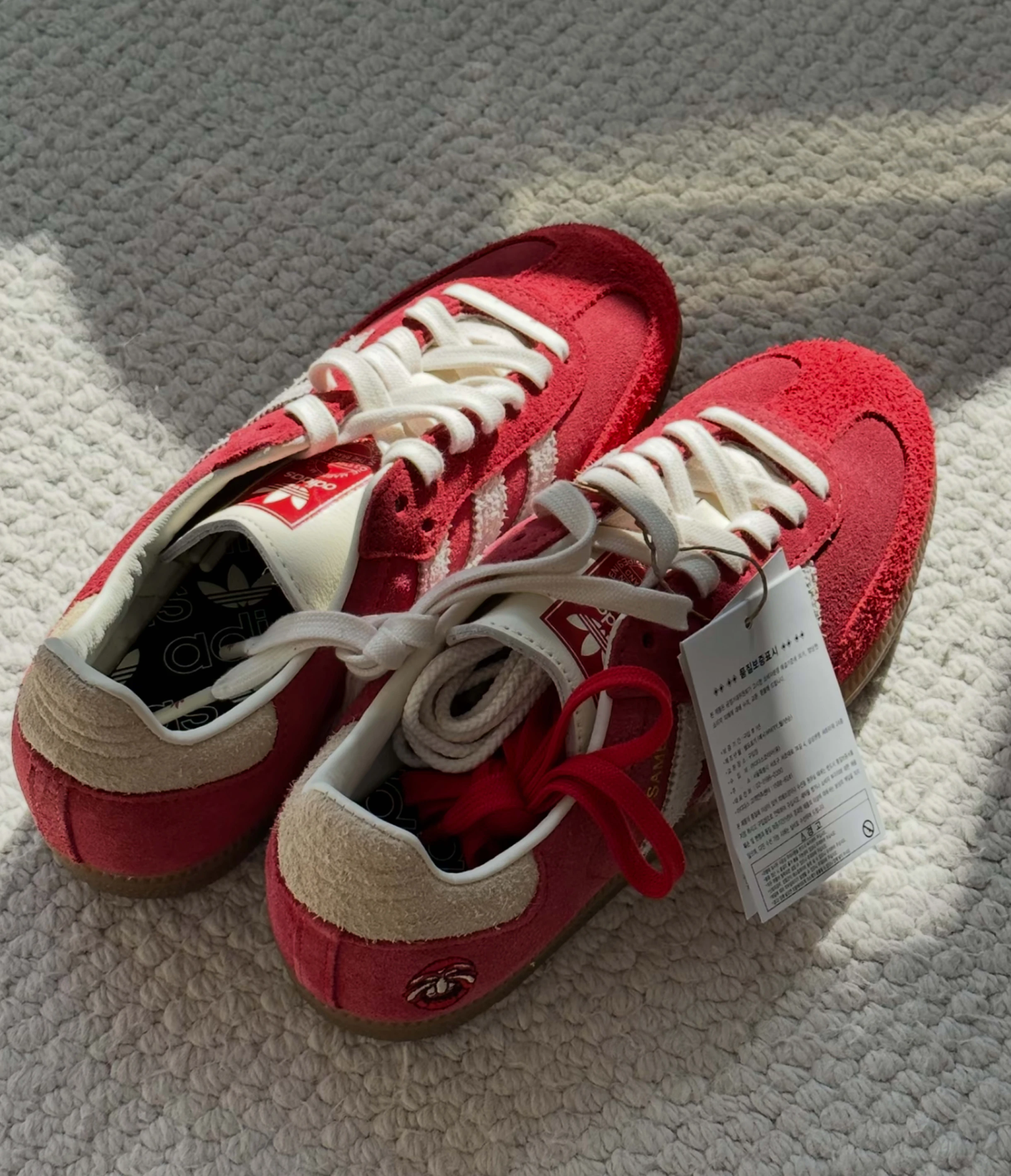 Adidas Originals 愛迪達SAMBA OG TAL Better Scarlet 紅色德訓鞋 Jennie 金珍妮同款/IG8905