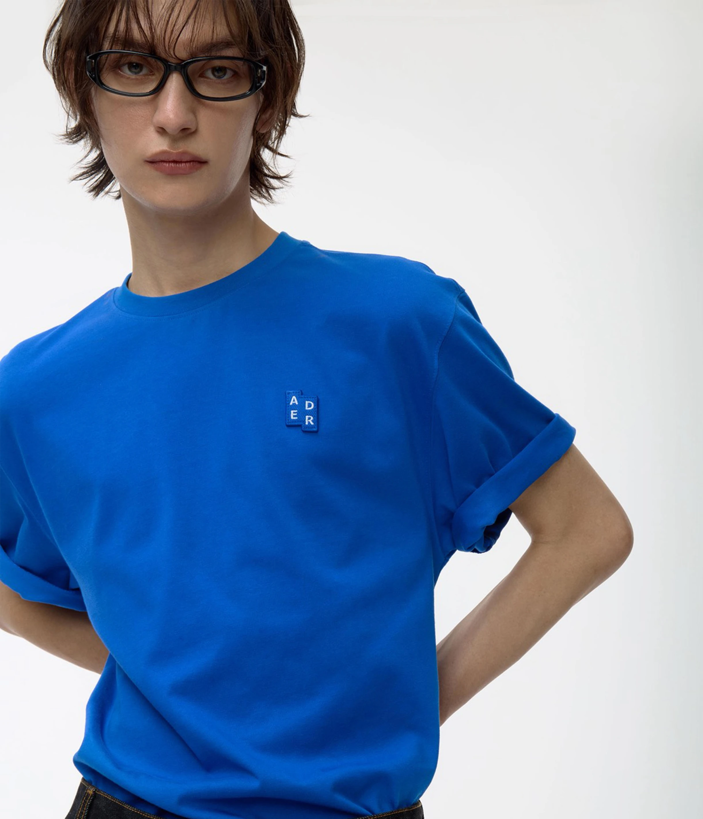 ADER ERROR Sig; BL Tag t-shirt 01 藍色短袖上衣 經典藍標