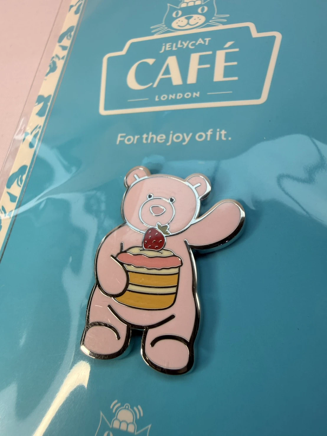 JELLY CAT上海2025cafe限定蜜桃熊熊徽章