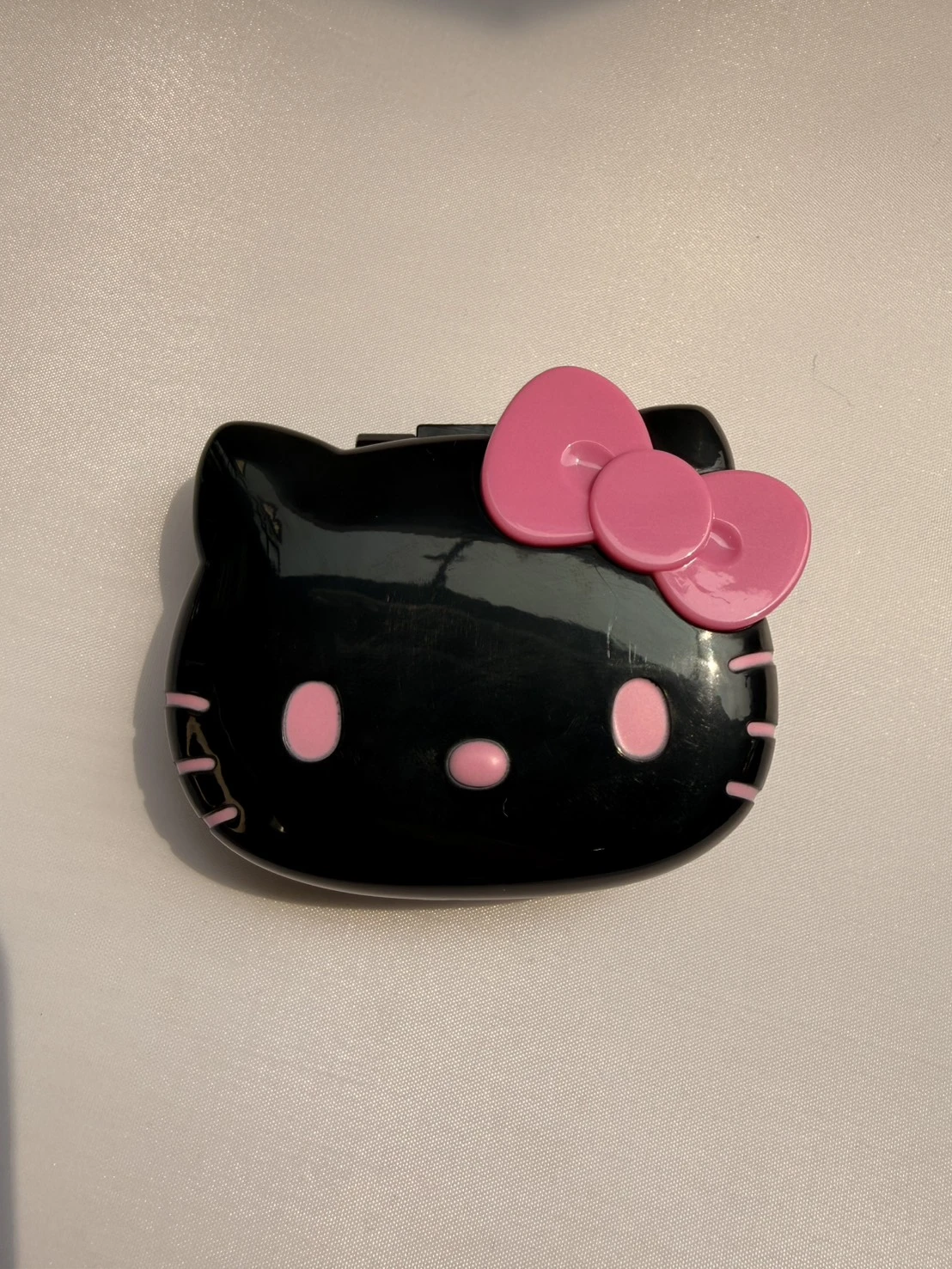 黑KITTY大臉摺疊梳鏡子