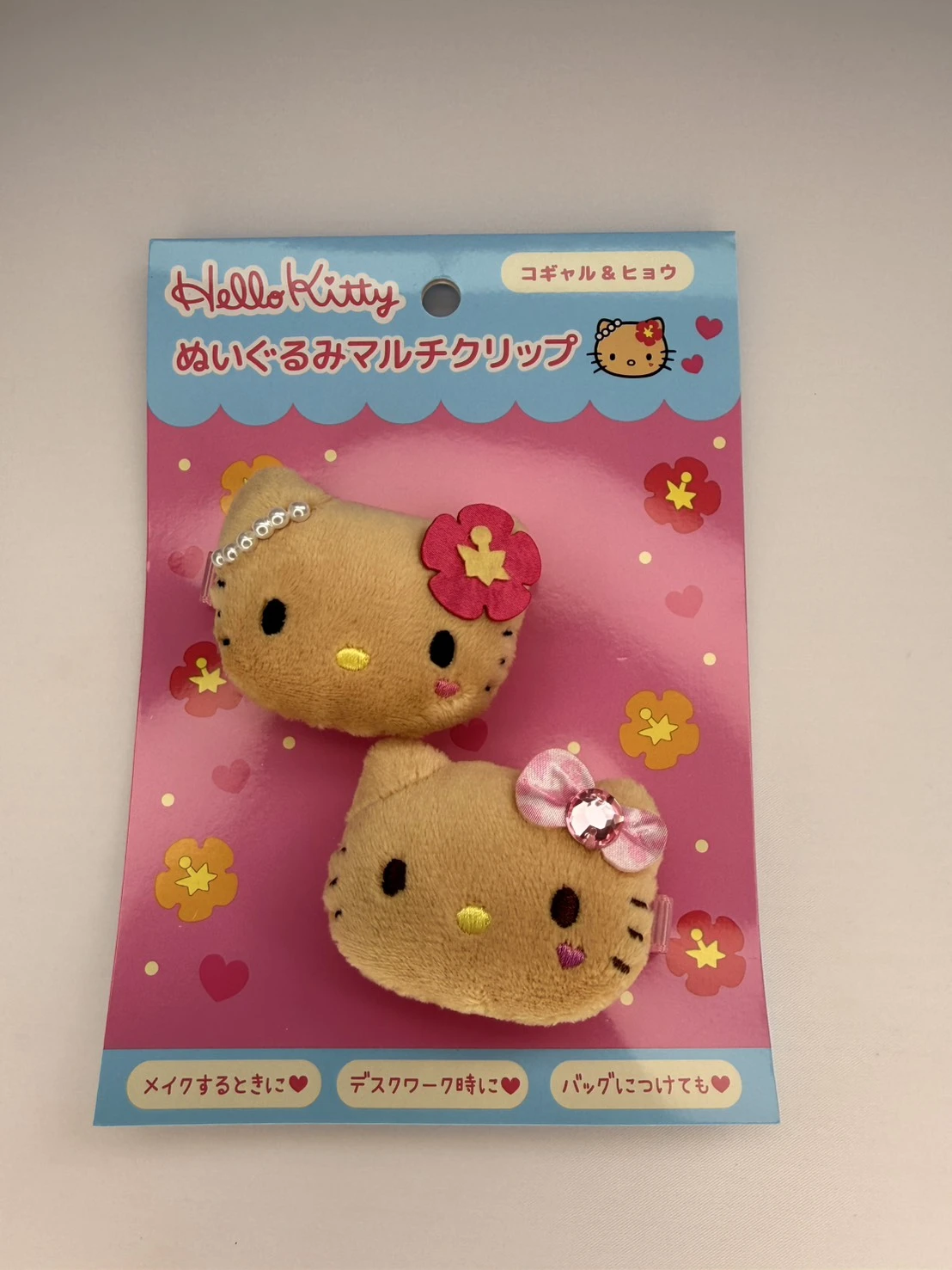 日曬黑皮KITTY小頭扶桑花髮夾