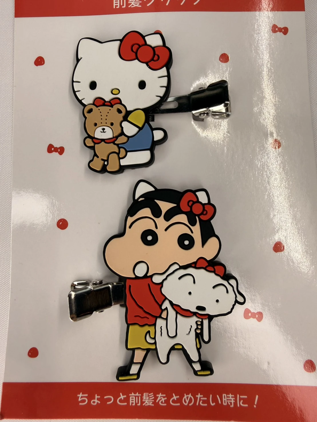 KITTY蠟筆小新雙入髮夾