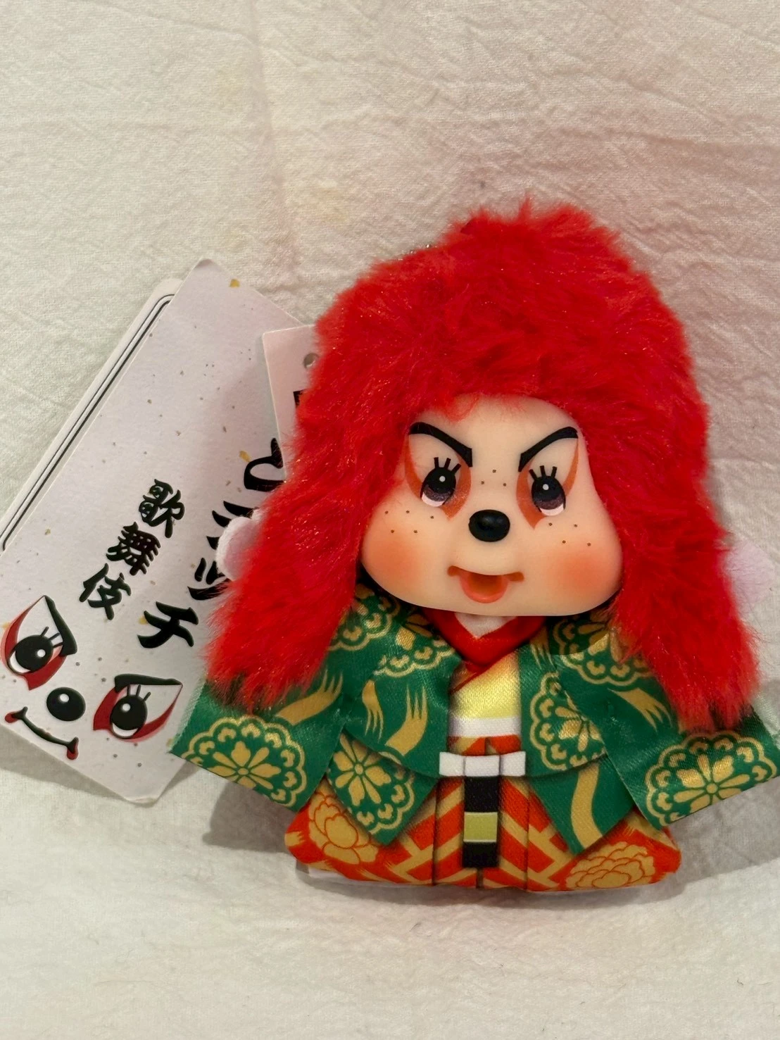 蒙奇奇連獅子歌舞伎紅毛吊飾