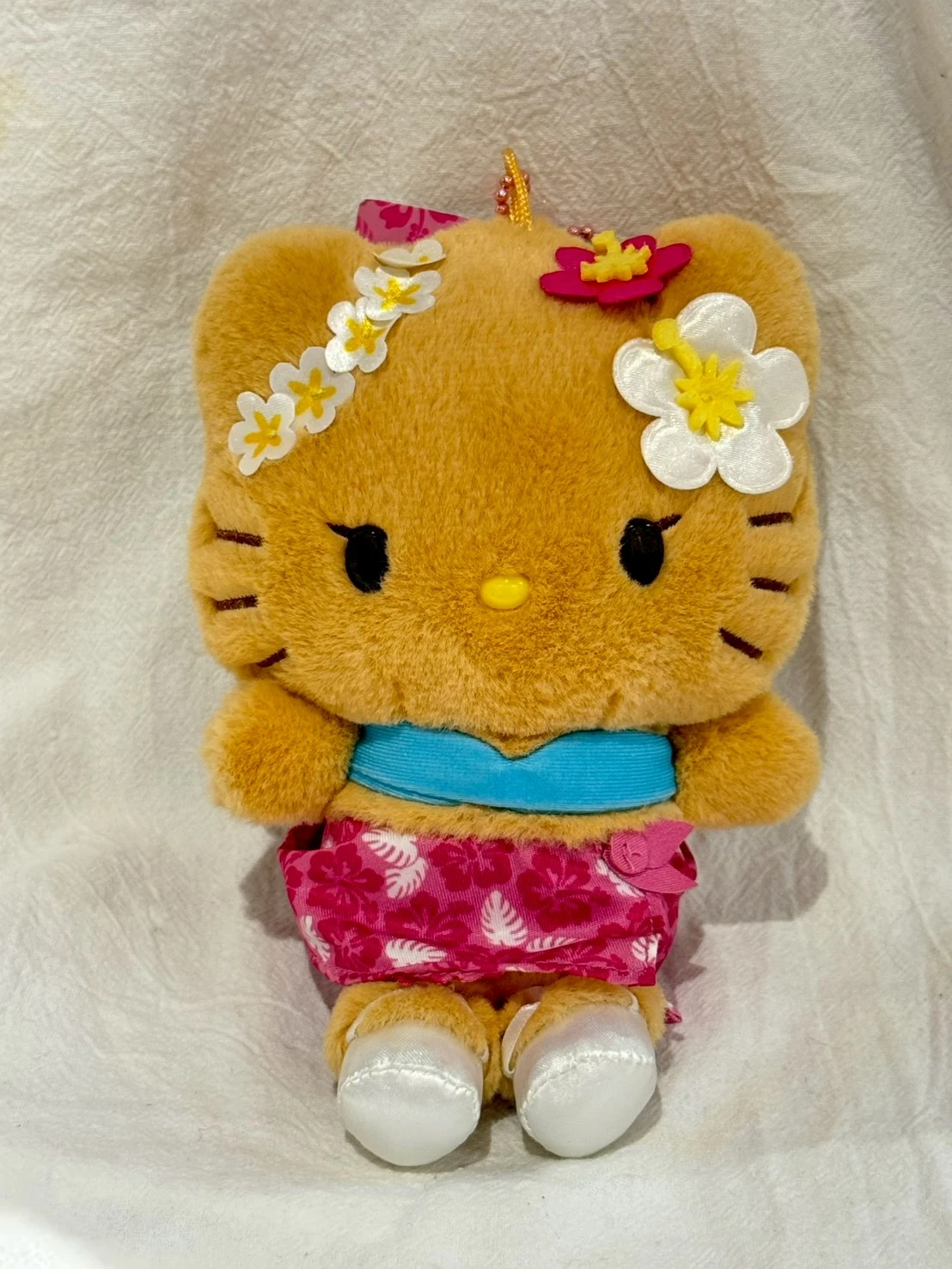 黑皮KITTY扶桑花比基尼吊飾(粉)