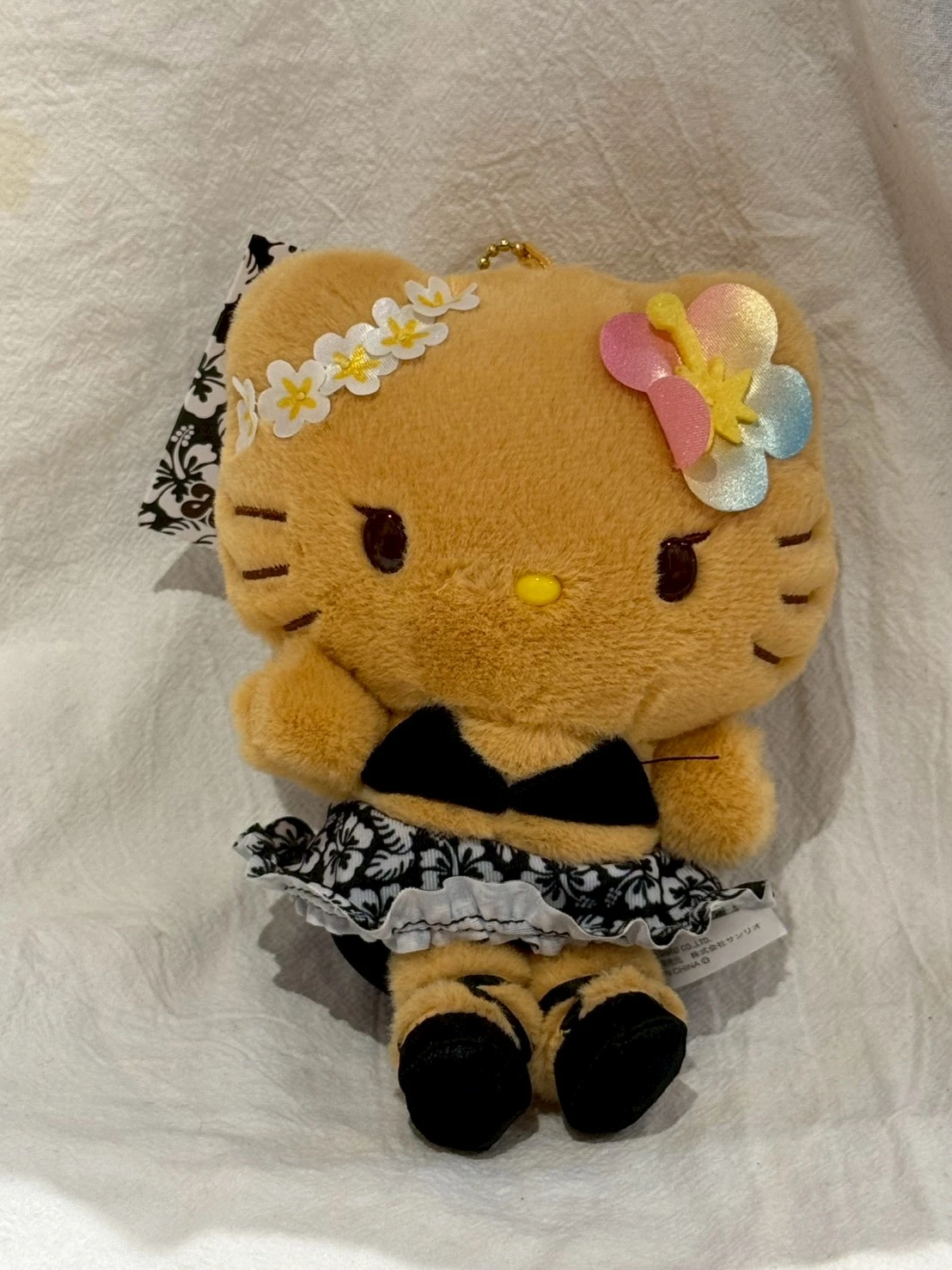 黑皮KITTY扶桑花比基尼吊飾(黑)
