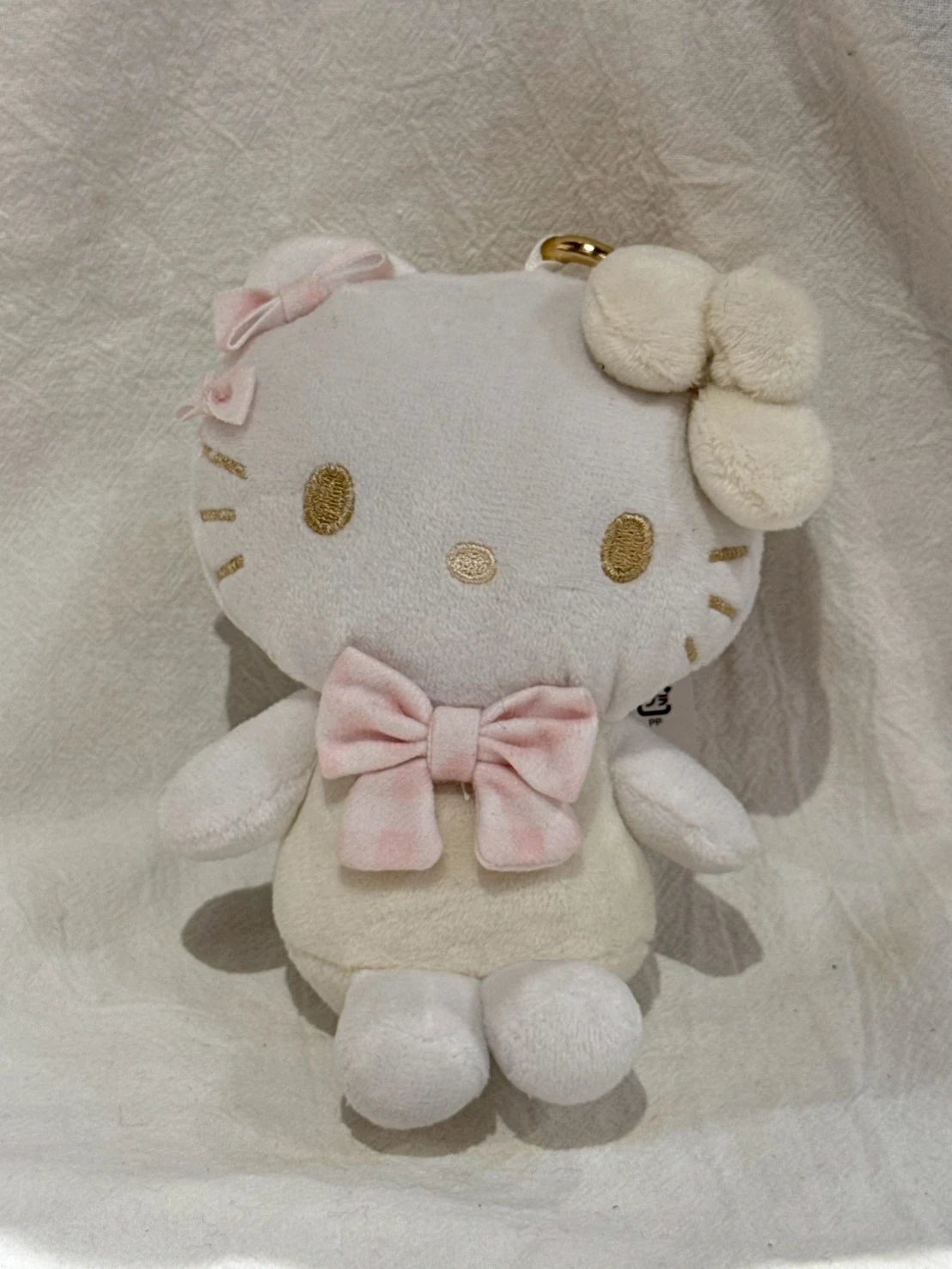 KITTY蝴蝶結雪白拉鍊吊飾