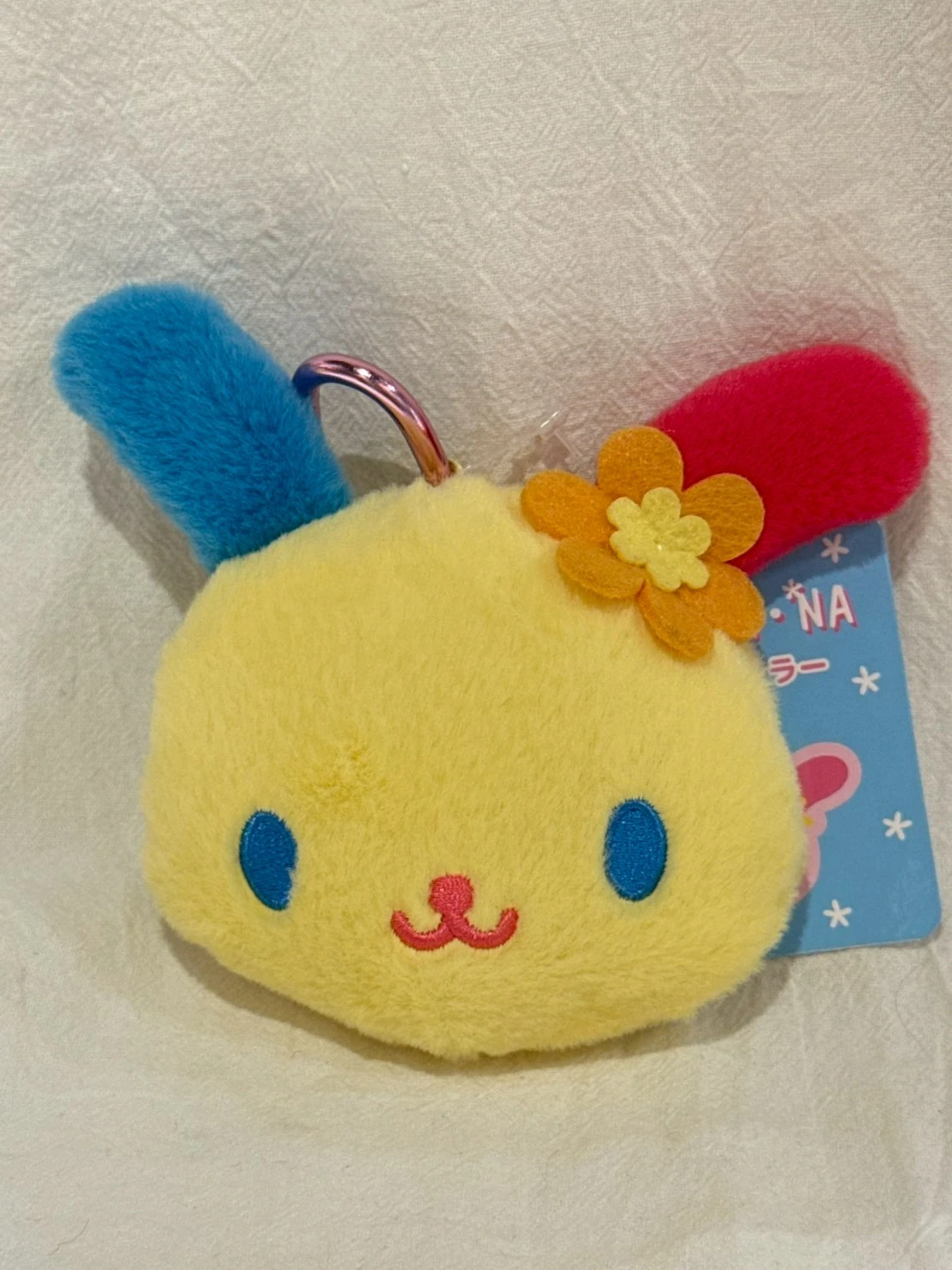 花小兔大臉鏡子吊飾