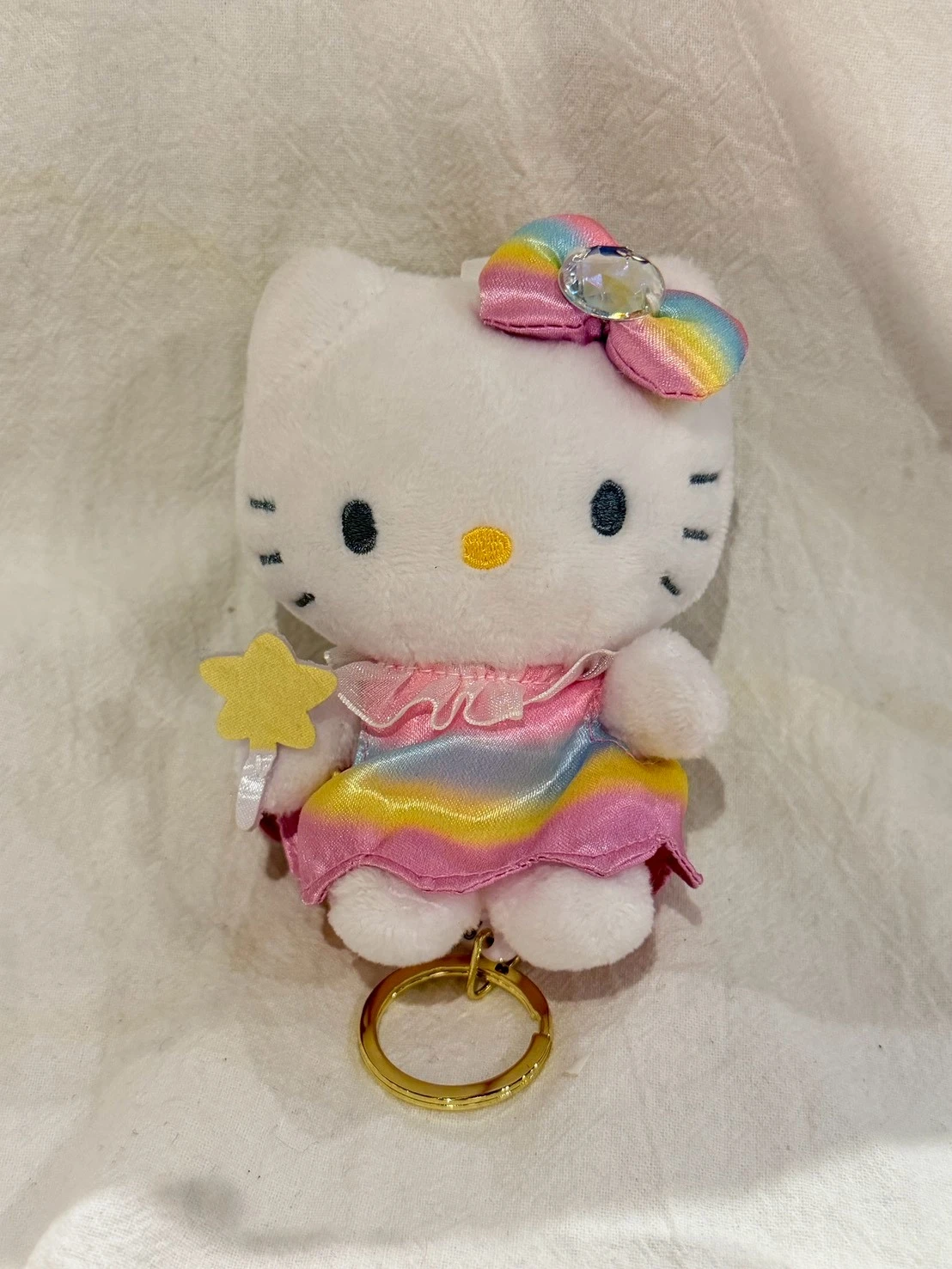 KITTY彩虹花天使鑰匙圈吊飾