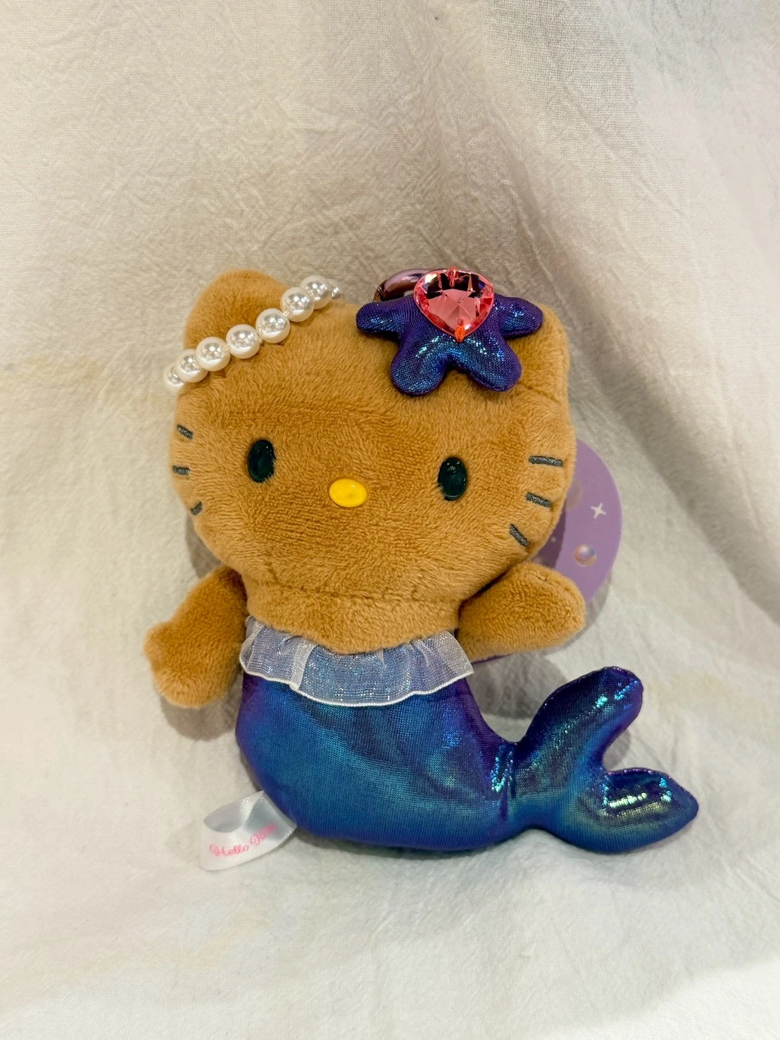 黑皮珍珠美人魚KITTY吊飾(紫)