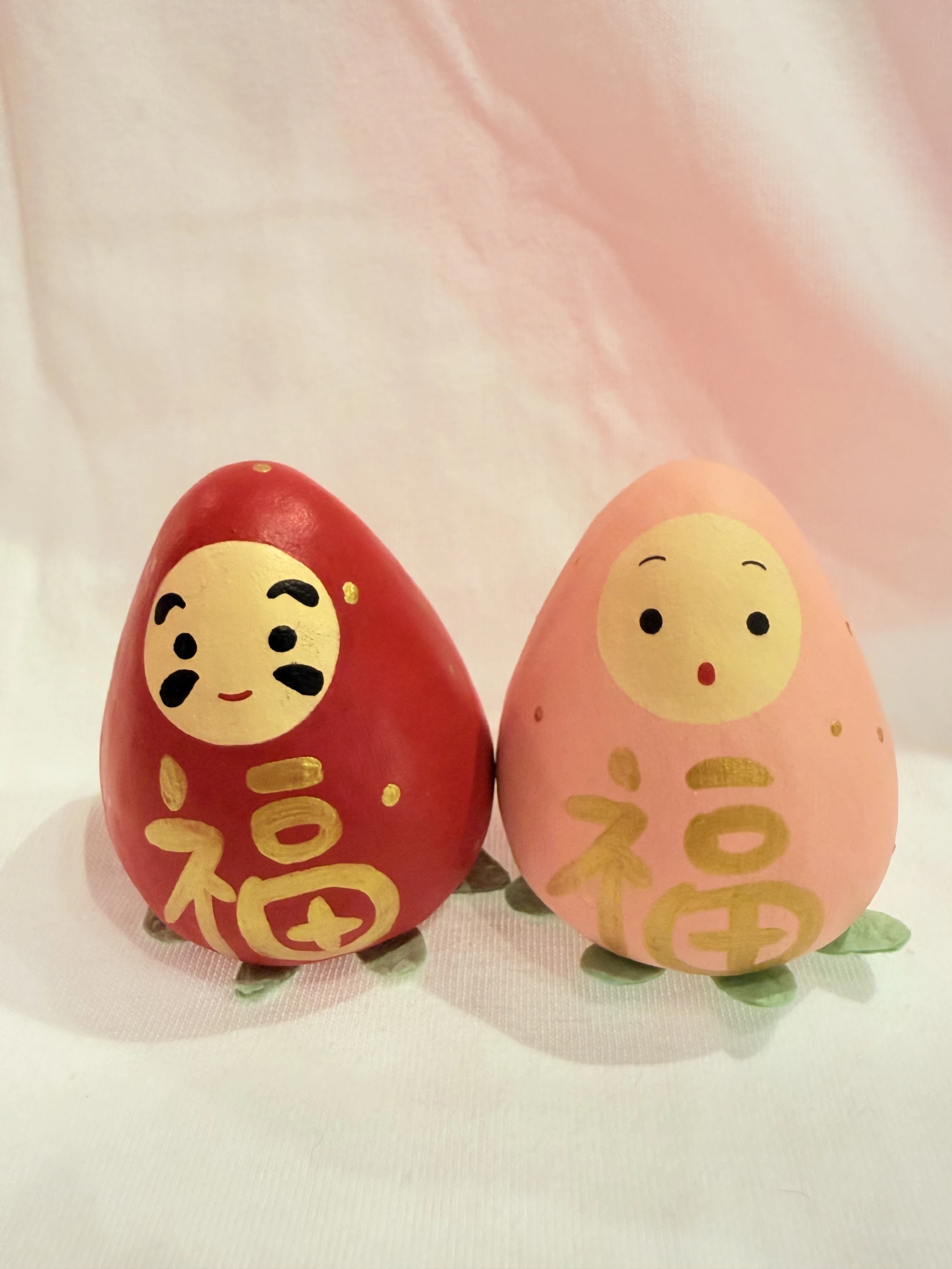 日本限定金福達摩(紅、粉色)