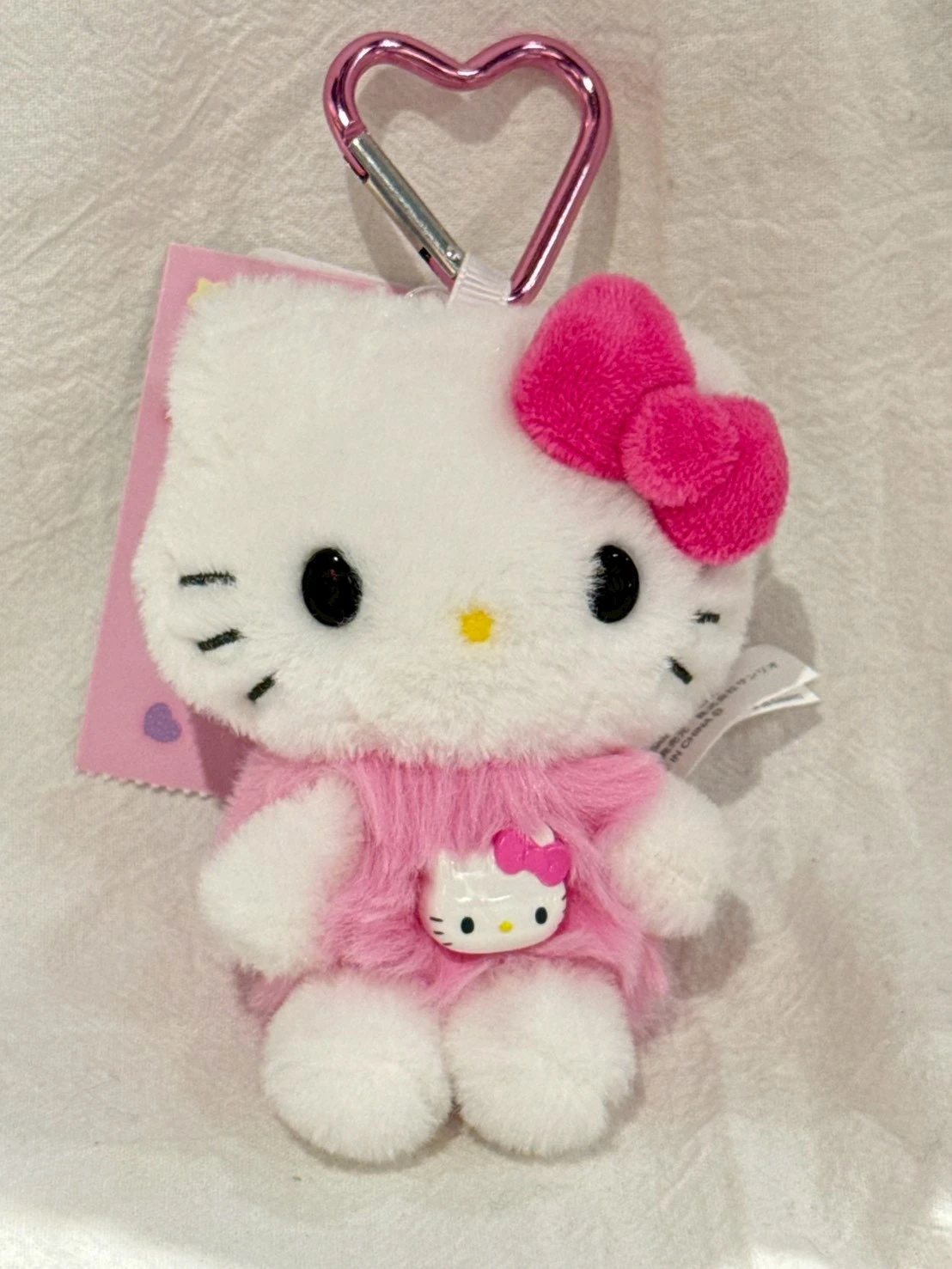 立體小logo愛心迷你kitty吊飾