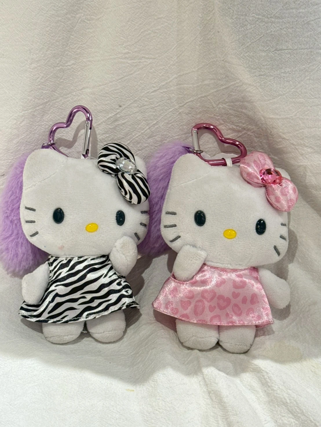 KITTY五十週年豹紋/斑馬尾巴吊飾