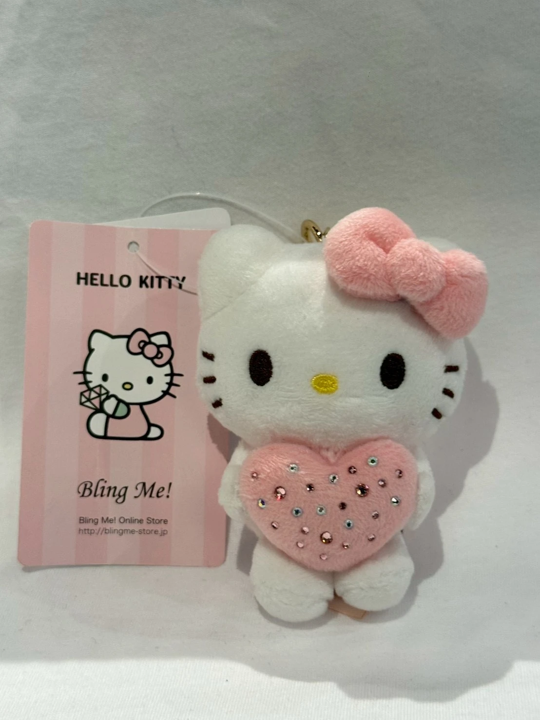 Bling me施華洛世奇kitty愛心吊飾(粉)