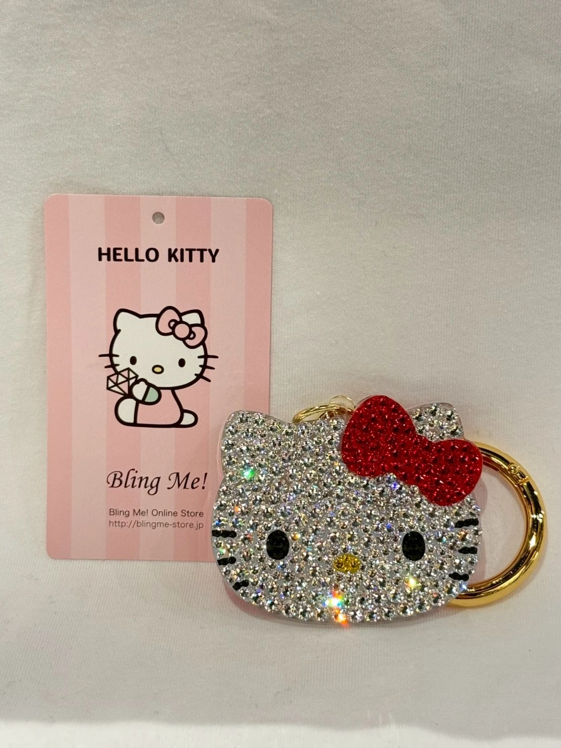 Bling Me施華洛世奇kitty大臉鑰匙圈（紅）