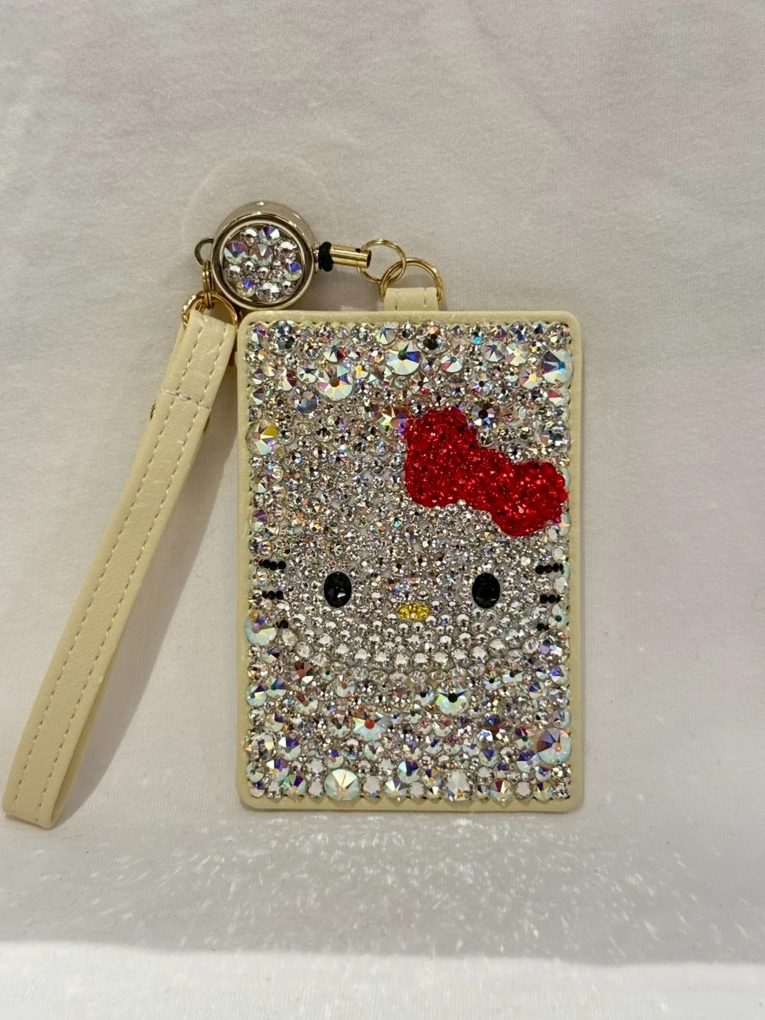 Bling Me 施華洛世奇kitty票卡夾吊飾（紅）