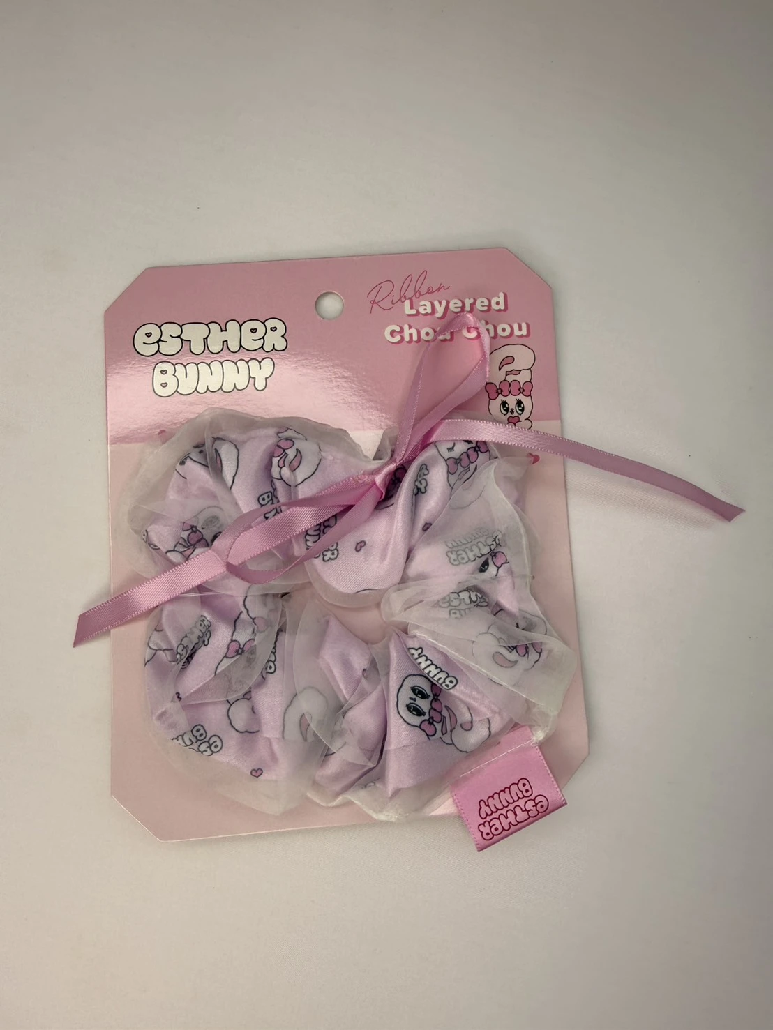 BUNNY 艾絲樂 滿版髮束大腸圈(粉)