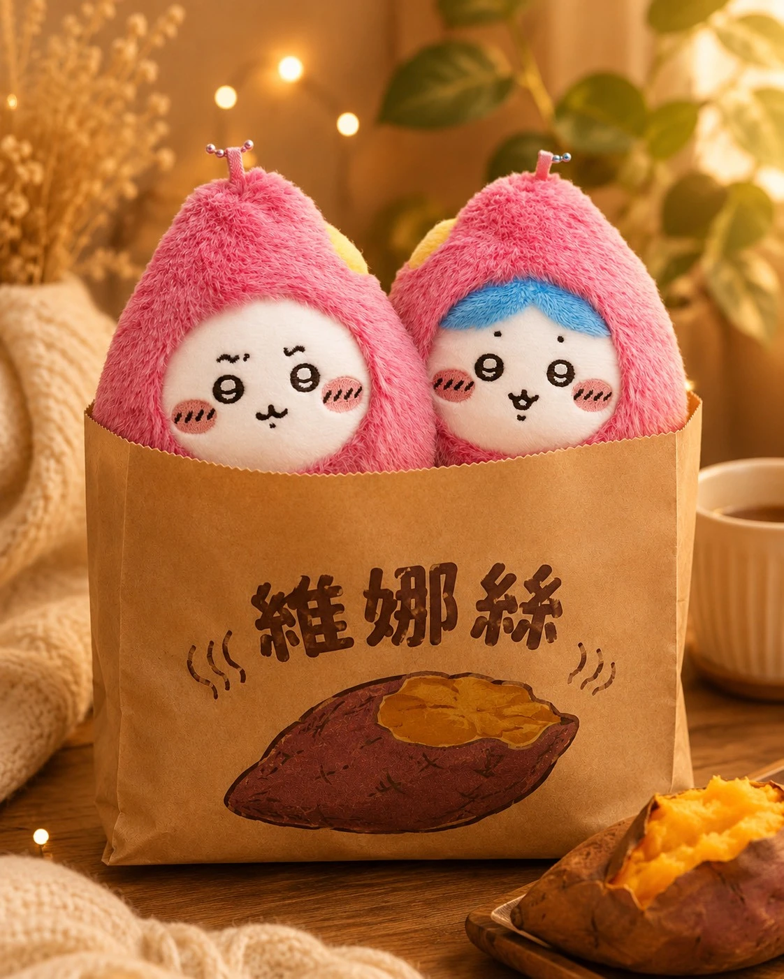 日本川越店限定小紅薯地瓜吊飾(吉伊/小八)