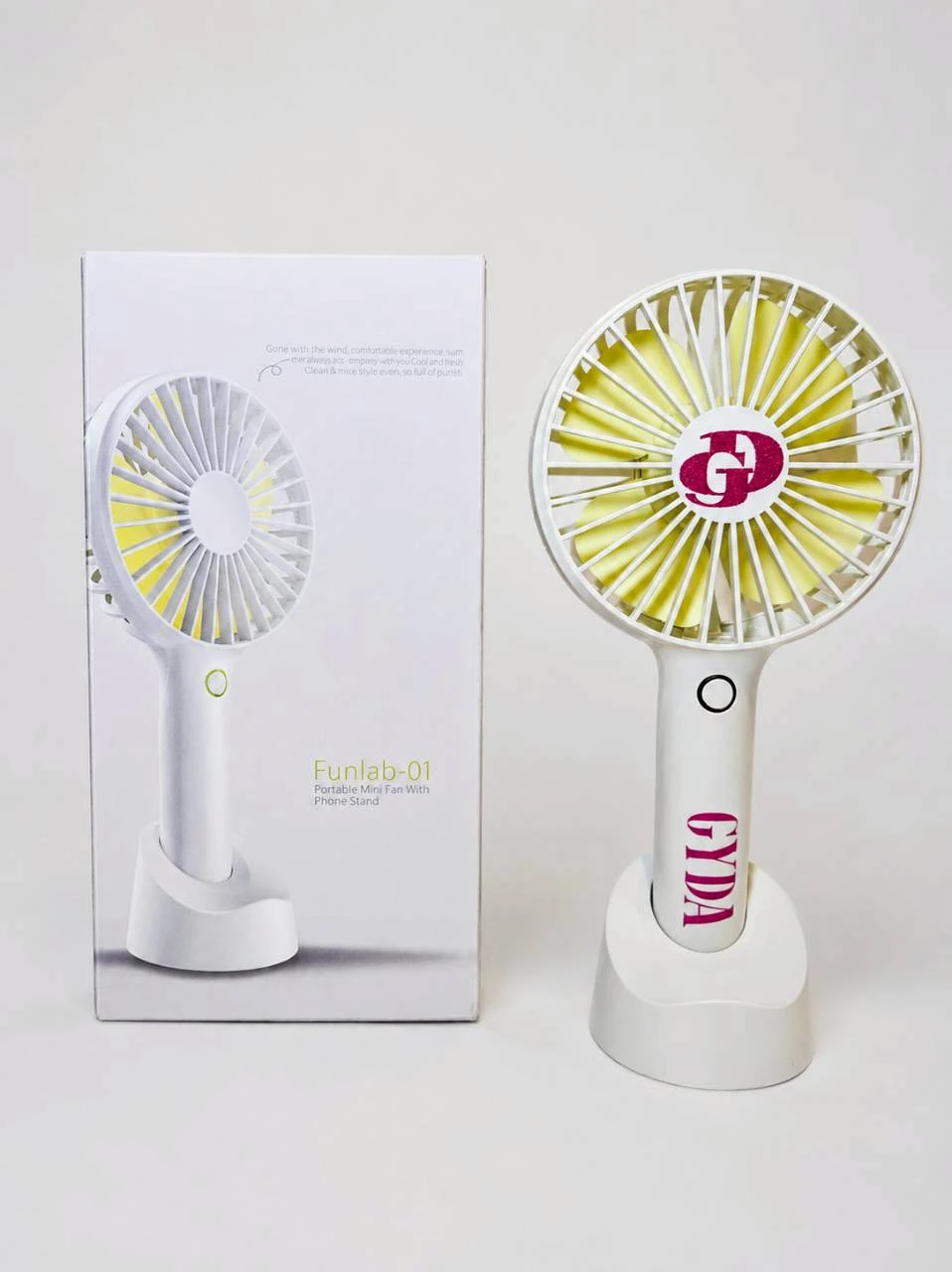 GYDA限定隨身電風扇手機支架(白)