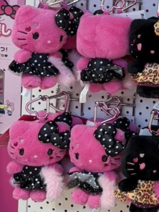 y2k限定kitty點點水鑽吊飾