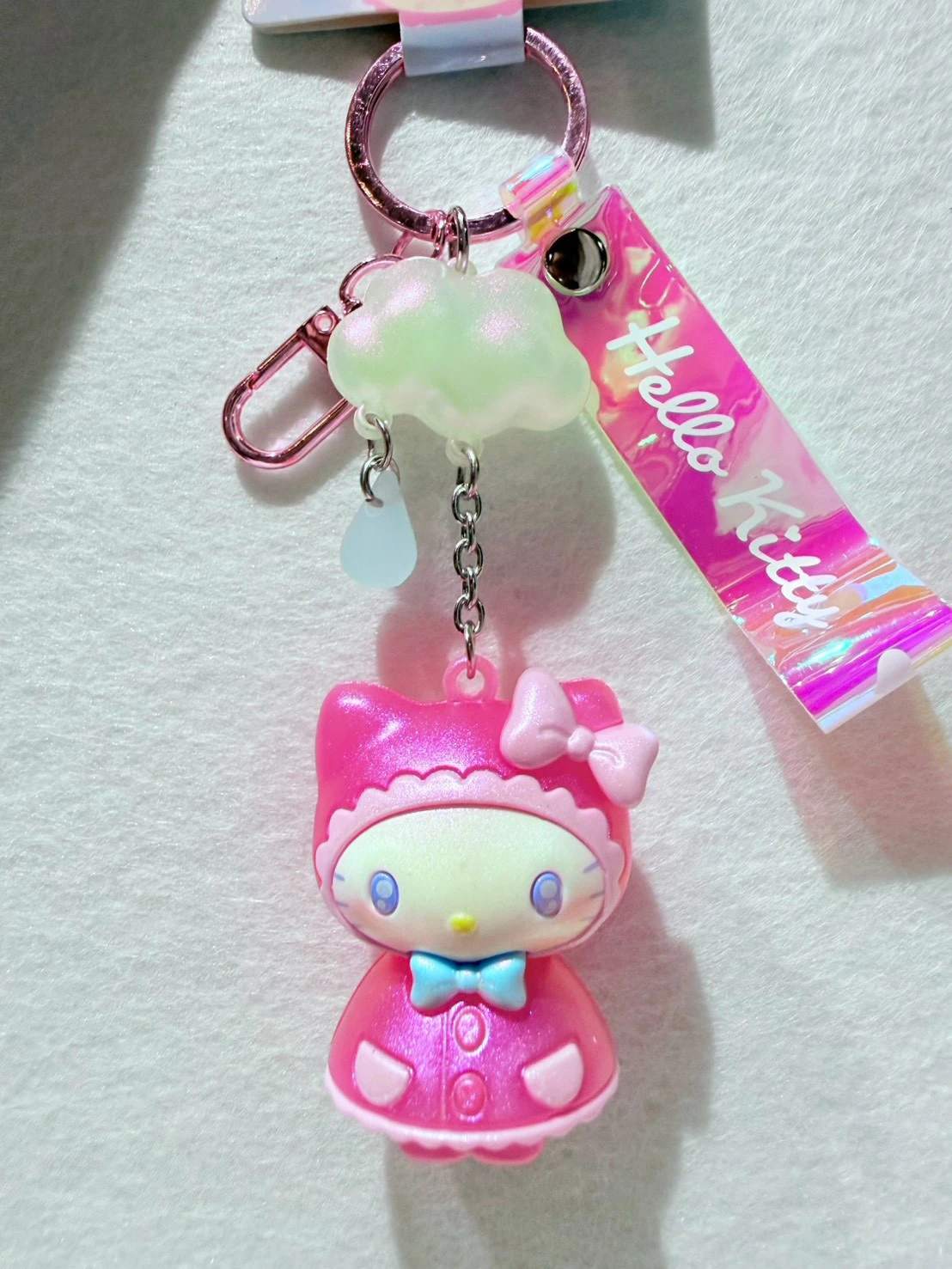 kitty/大眼蛙/酷洛米/大耳狗 雨衣雲朵公仔鑰匙圈