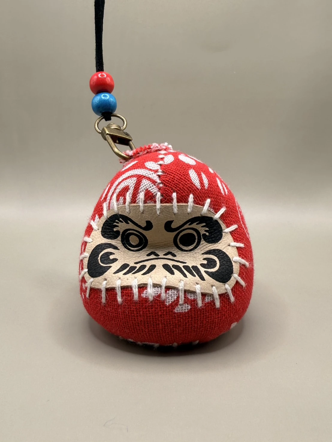 日本手作限定達摩真皮吊飾(大)