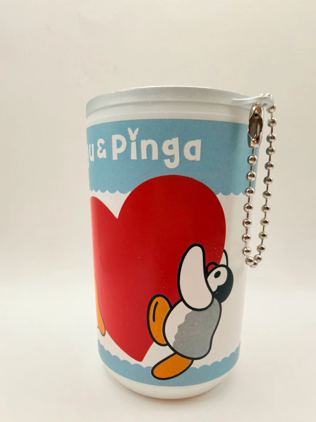 PINGU愛心鐵罐濕紙巾吊飾
